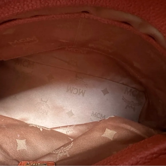 Designer Handbag MCM Two-way Handbag Crossbody Tangerine, Leather Bag - Picture 11 of 16